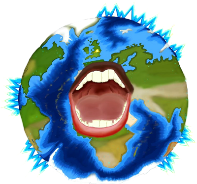 The world with a mouth in its centre
